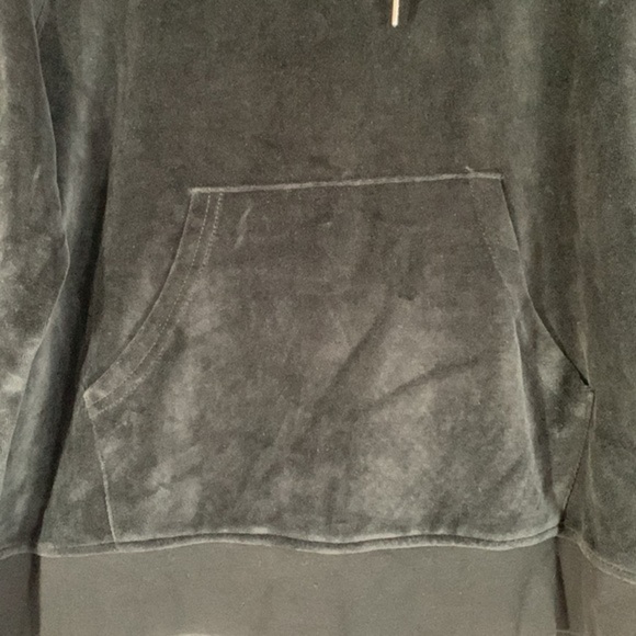 Brunette The Label Black Velvet “Blonde” Hoodie Sweater - Picture 3 of 7